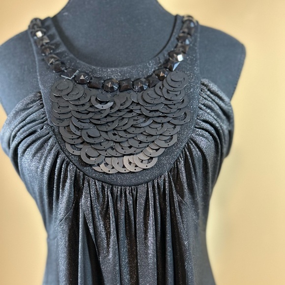 Baby Phat embroidered metallic silver dress Size Medium. Excellent condition. - Picture 10 of 11